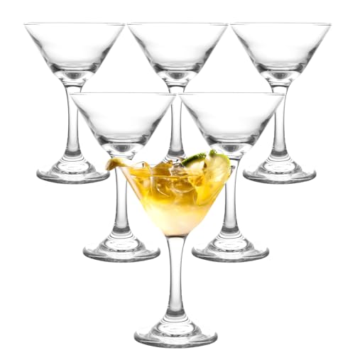 MUXHEL Martini Juego de 6 vasos de martini de 120 ml, vasos de martini, vasos Cosmopolitan, juego de vasos de Martini, vasos para fiestas, para casa, fiestas y demás