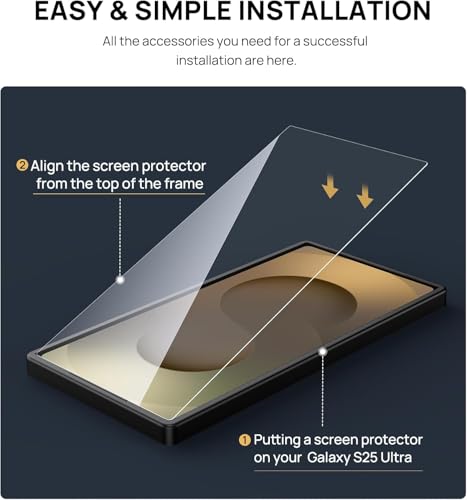 Image of Mr.Shield [2 Pack] Easy-X Screen Protector for Samsung Galaxy S25 Ultra