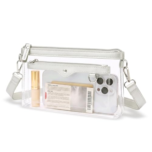 Wuflyover Small Clear Bag for Stadium Events Clear Purse for Women