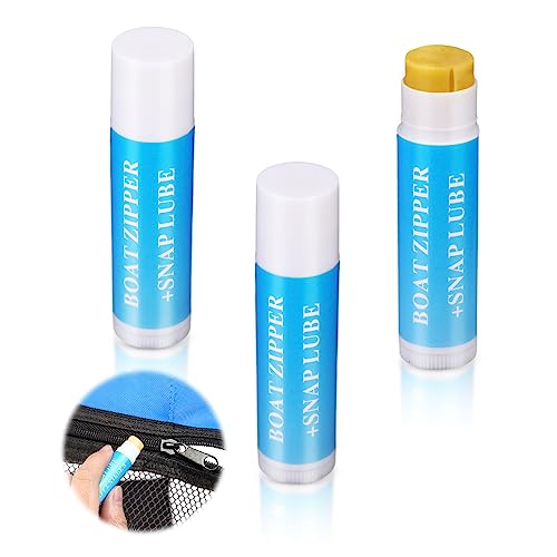 Zipper Lubricant, Zip Lubricant Zipper Wax Zipper Lube for Metal Zippers Marine Grade Boat Wax Stick for Boat Care, Jackets, Boat Canvases, Tents, Bimini Snap, Backpacks