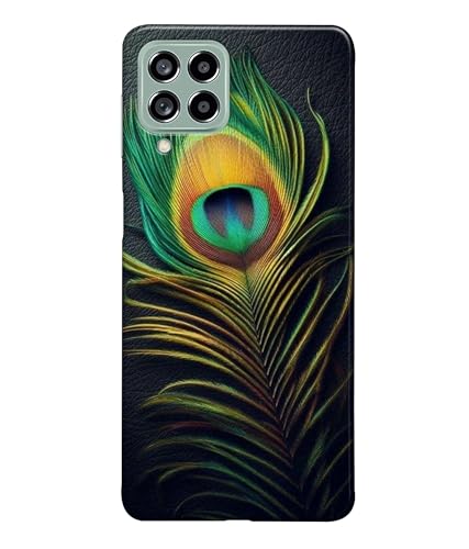 Image of Peacock Feather Mor Pankh Printed Hard Back Case Cover Compatible for Samsung Galaxy M53 5G / Samsung M53 5G (Multicolor) - D1671