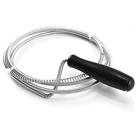 AHAD Professional Drain Unblocker Open Wire Rod Flexible Spring Wire Sink Plumbing Snake Plunger Spring Clog Remover Drain Cleaner Waste Pipe Cleaning Tool for Tub Sink Shower Basins Pipes 9.8ft 2M Cover