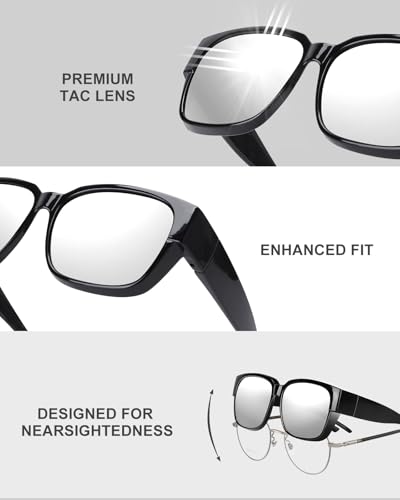 Over Glasses Sunglasses for Men Women, Fit Over Sunglasses Polarized UV400 Protection Sunglasses Over Glasses3