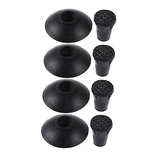 SUPVOX Heavy Duty Replacement Rubber Tips for Trekking Poles Durable Stick Pole Cover Tips for Hiking Poles and Walking Sticks Total