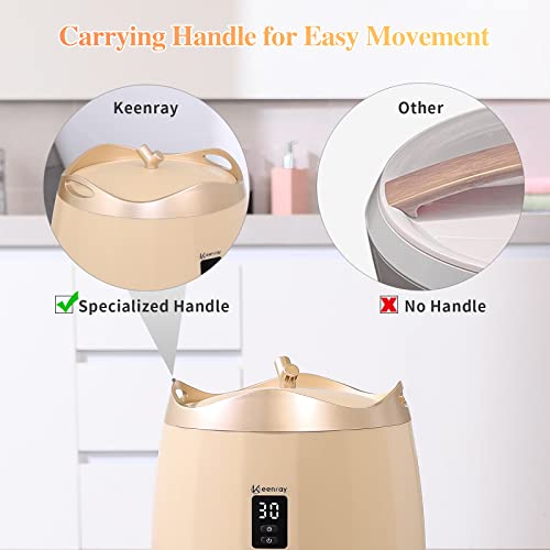Keenray Bucket Towel Warmer, Towel Warmer For Bathroom, 4 Timer Settings, Fits Up To Two 40"X70" Oversized Towels, Bathrobes, Blankets, Pj's And More, Champagne Gold, Cl25 #TOP3