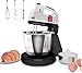 Stand Mixers, 7 Speeds With 3QT Stainless Steel Bowl, Stand and Hand Mixer with Dough Hook, Whisk, Mixing Beater for Baking, Cake, Cookie, Kneading (VL8)