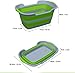 ddLUCK Multi-Functional Collapsible Pet Bathtub with Drainage Hole, Portable Indoor Outdoor Foldable Washing Tub Bathing Tub Small Pets Bathtub for Puppy Small Dogs Cats (Green)
