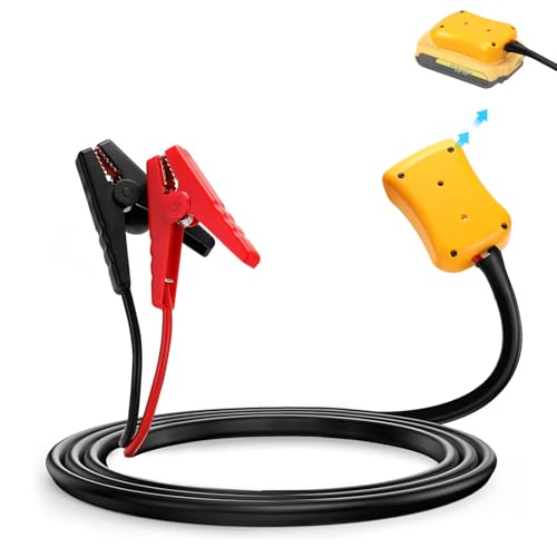 Jumper Cables for Car for De.walt 20V Batteries,Portable Car Jump Starter 8AWG 5.9FT Booster Cable for Starting Vehicles Using Tool Batteries