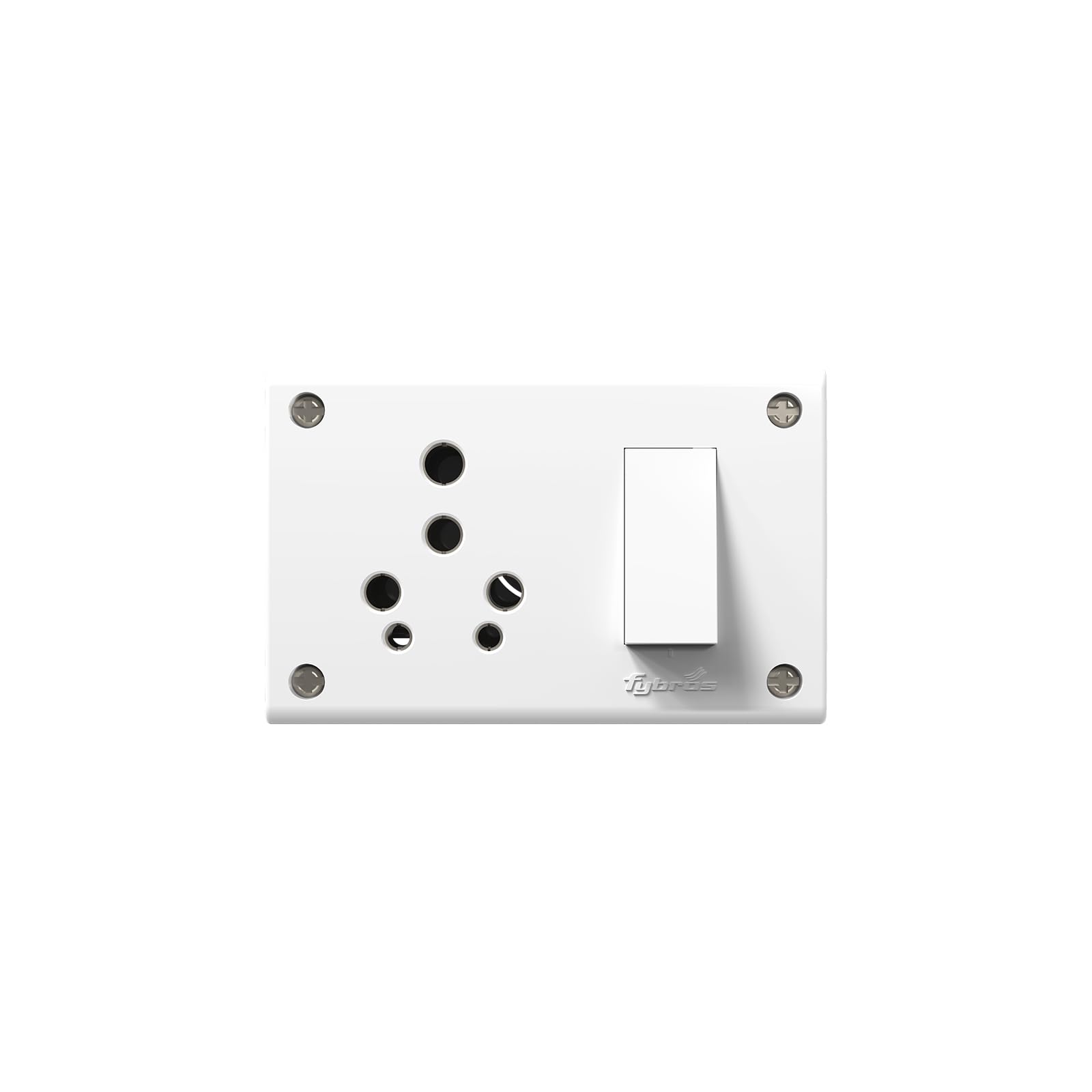 Fybros Dolly 3-in-1 Heavy Duty Junction Box | Combined 6A/16A Universal Socket | Durable Electric S.S J. Box – White-picture-15