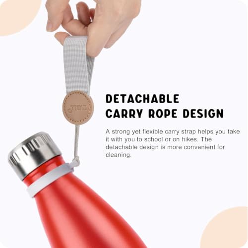 Image of 17 oz Insulated Water Bottle-Stainless Steel Vacuum Sports Thermos,Red