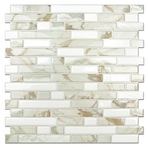 STICKGOO Thicker Design Peel and Stick Tile Backsplash, 12”×12”St...