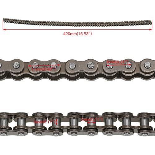 GREHUA 25H Chain 132 Link Compatible with Razor MX500 MX650 Dirt Rocket RSF650 SX350 SX500 SX650 Mcgrath Electric Motocross Pit Bike XRF500 Mini Moto Motorcycle Heavy Duty Replacement Parts