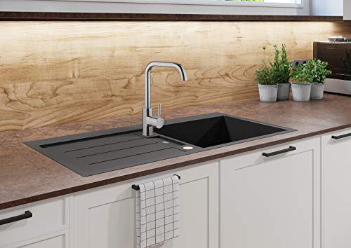 Cornat Aranda ARAN5 Single-Lever Mixer Tap with High and 360° Pivoting Spout/High Pressure Fitting/Kitchen Tap - Image 4