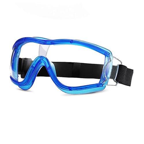 TIAKNAE Kids Safety Goggles, Kids Lab Goggles,Soft silicone nose cushion and adjustable, Perfect for Nerf Gun(1 Pack, Blue)