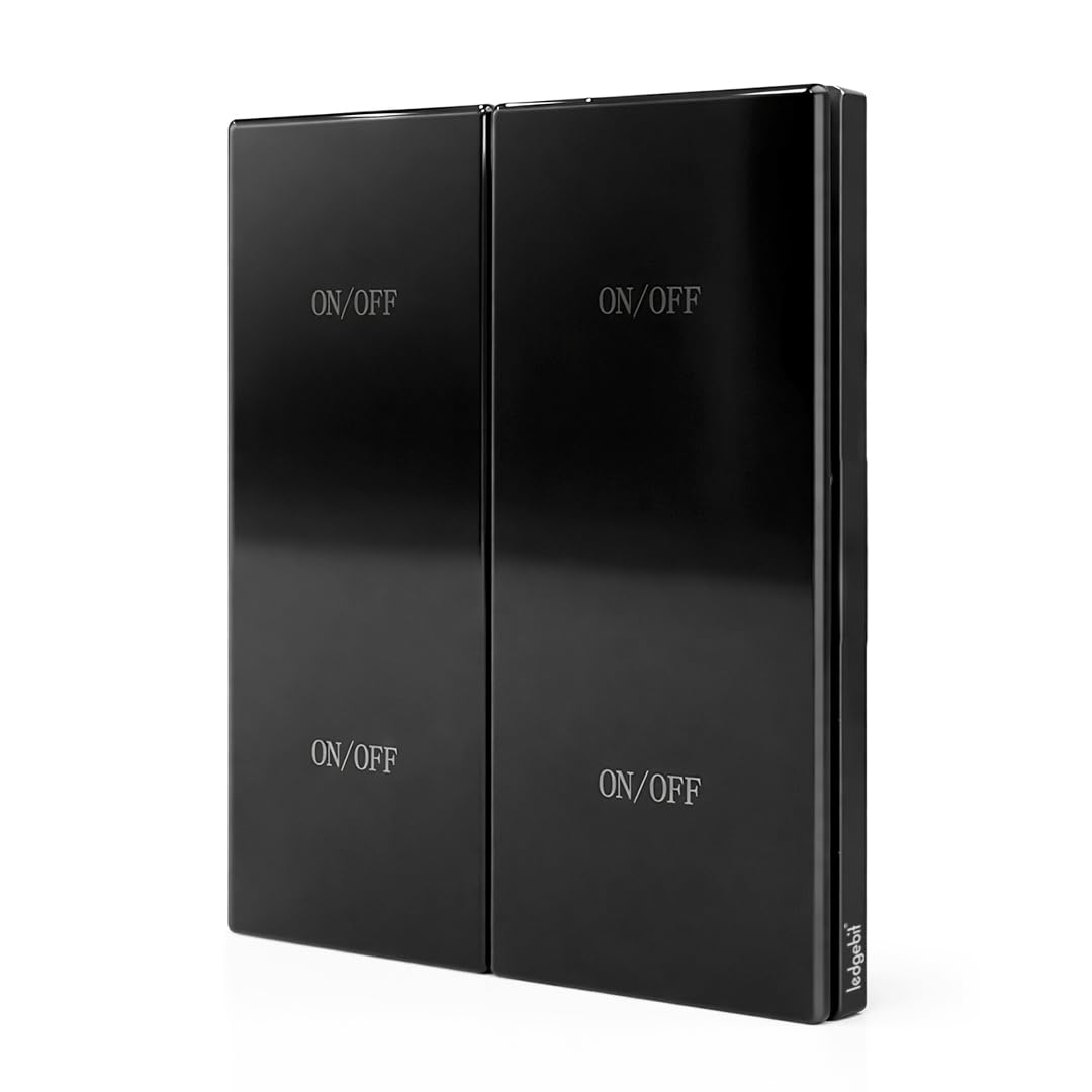 Ledgebit Zigbee Smart Wall Switch – 4 Gang | Voice Control with Alexa & Google Assistant | Jet Black | Zigbee Bridge-Hub Required-image-13