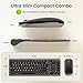 seenda Rechargeable Wireless Keyboard Mouse, Ultra Thin Low Profile Wireless Keyboard and Mouse with Number Pad, Quiet Portable Combo Compatible for Windows XP/7/8/10/11/11 Pro, Black and Grey