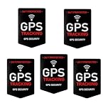 Ginddy Bicycle Anti-theft Sticker, 5 Pcs Waterproof GPS Tracking Warning Sticker for Bicycle, Motorcycle and Car