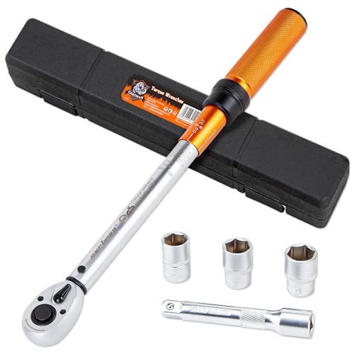 CARTMAN 1/2-inch Drive Click Torque Wrench Dual-Range 29.5-155 LB.IN/40-210 N.M for MTB, E-Bike and Moto Maintenance