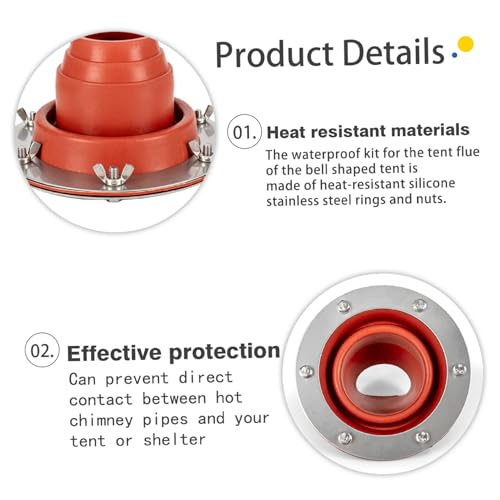 Boot de cheminée en silicone haute température pour conduit de toit
