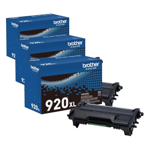 Image of Brother Genuine Cartridge TN920XL High Yield Black Toner,3 Pack