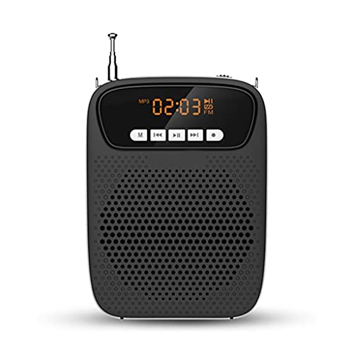 Amplificador de voz portátil recargable de 15W con micrófono de diadema para guías y profesores