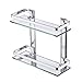 Produktbild AINIYF Badezimmer Regal Wand befestigte Handtuchhalter Glas mit Aluminiumschiene Badezimmer Rechteckige Dusche Caddy Basket Organizer 19,7 Inches