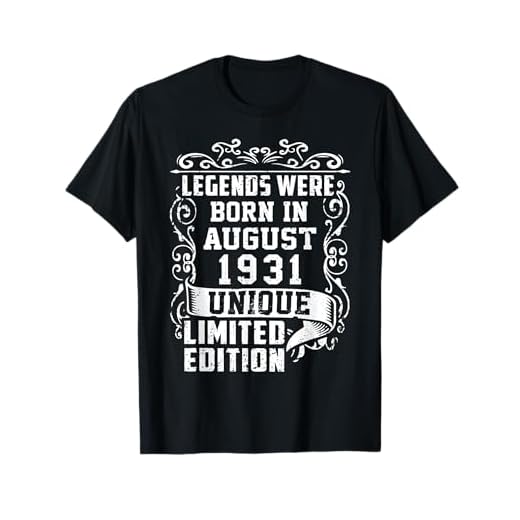 Cumpleaños Agosto 1931 Edición Limitada Regalo Legend Camiseta