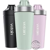 VETAIN Edelstahl Shaker 700ml - 100% Auslaufsicher - Premium Protein Shaker mit Mixball - Außen gravierte Messskala - Frei von BPA & DEHP - spülmaschinenfest, robust & langlebig - Mint