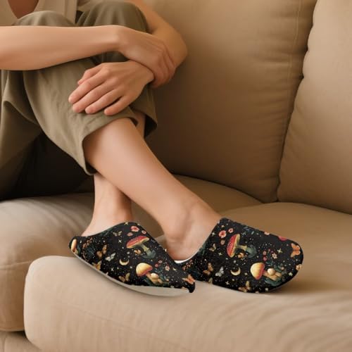 Jeiento Butterfly Slipper for Women Fuzzy Slip-on Bedroom Slippers Non Slip Spa Slipper for Guest4