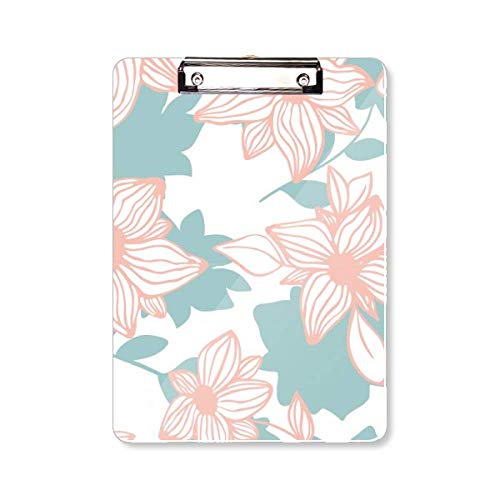 Papier peint fleurs bleu Curaçao A4 pour masquer les imperfections