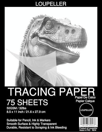 LOUPELLER 8.5&rdquo; X 11&rdquo; TRACING Paper for Drawing &ndash; 75