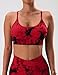 OVESPORT 3 Piece Women's Workout Sports Bras Seamless Tie-dye Strappy Gym Yoga Crop Bra