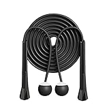 Sportivonetic Springseil, Springseil, Speed-Springseil, kein Verheddern, springseil erwachsene fitness,verstellbar für Fettverbrennung, Fitnessstudio, Boxen, Fitness, Training, HIIT MMA (Schwarz)