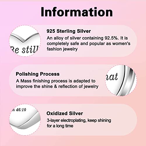 Image of LUXILLA Love You Best Friend Grandma Wife Heart Charm 925 Sterling Silver Charms Fit for Bracelets Necklace Jewelry Gift for Women
