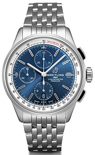 Breitling Premier Chronograph Automatic Chronometer Blue Dial Men's Watch A13315351C1A1