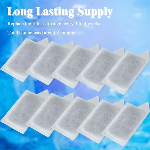 NewKe 10 Pack Small Replacement Cartridges for Tetra Whisper Small Fish Tanks Filter; S Size Filter Cartridge Refills for Aquarium Kits 3-10 Gallons Fish Tanks and for small tanks and filters - Thumbnail 7