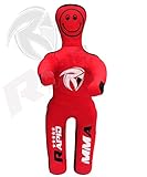 Kids Jiu Jitsu Grappling Dummy Kick Throwing Boxing Practice Dummies for Youth (4 FT 48 in) UNFILLED, None, Red and Black
