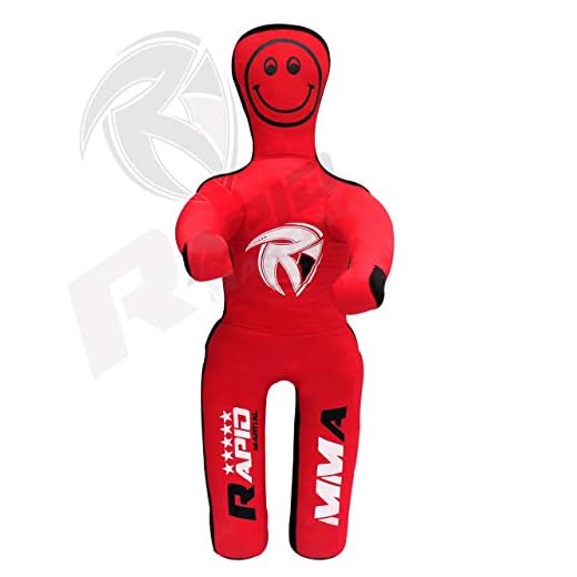 Kids Jiu Jitsu Grappling Dummy Kick Throwing Boxing Practice Dummies for Youth (4 FT 48 in) UNFILLED, None, Red and Black