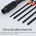DULIWO Fishing Reel Repair Tools Kit, S2 Steel Screwdriver Set with Magnetic Tips for Reel and Rod Repair, Includes Flat, Raised Flat, Phillips & Hex Tips