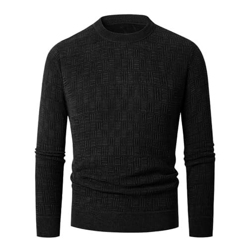 Muscularfit Cotton Cable Knit Sweater Men Slim Fit Long Sleeve Crewneck Sweater Causal Fashion Solid Pullover Knitted Sweater