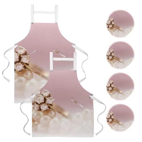 Tablier de serveuse pour restaurant et bar avec 4 broches