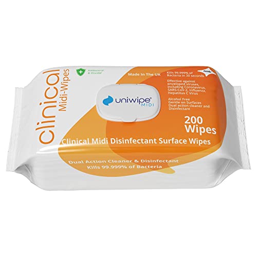 Lingettes Désinfectantes Cliniques Uniwipe Midi 200 lingettes Cover