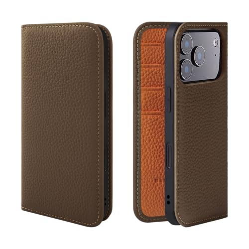 HANATORA for iPhone 17Pro �P�[�X �蒠�^ �{�v �X�}�z�P�[�X �X�}�z �X�^���h �R�[�h�z���_�[ �t�� �V�������N�J�[�t���U�[ �}�O�l�b�g�Ȃ� �g�[�v + �I�����W PH-17Pro-Taupe-OG �M�t�g �a���� ���� �j�� ��