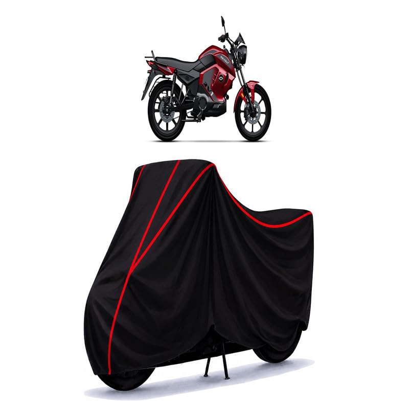 Image of Revolt RV1 Electric Water Resistant Bike Cover for All Motorcycles & Rain | Heavy Duty Taffeta Fabric | UV Protection, Dustproof, Scratchproof | All Weather Two Wheeler Body Cover with Elastic Bottom