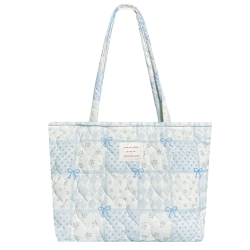 Image of Sunwel Fashion Top Zipper Floral Quilted Bag Small Tote Bag for Women