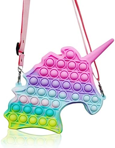 BATUUTAH® Fidget Toy Poppet, Big Giant and Large, Poppet Bag for Girls, Butterfly, Panda, Rainbow colours, Tye Die (Panda Pop it)