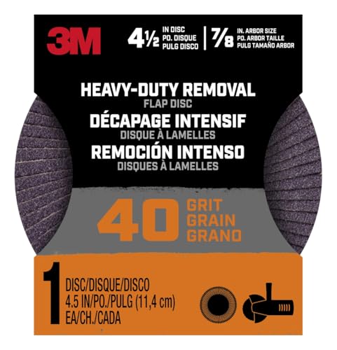Image of 3M Heavy Duty Removal 4.5 inch Flap Disc, 40 grit, 1 /Pack