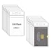 HOSL 100 PCS Waterproof Clear Plastic Vertical Name Tag Badge ID Card Holders