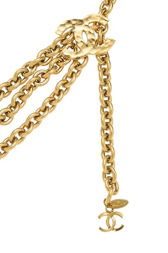 Pre-Loved Gold 'CC' Chain Belt 3, Gold2