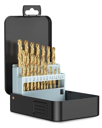 Lichamp 21-Piece HSS Titanium Drill Bit Set